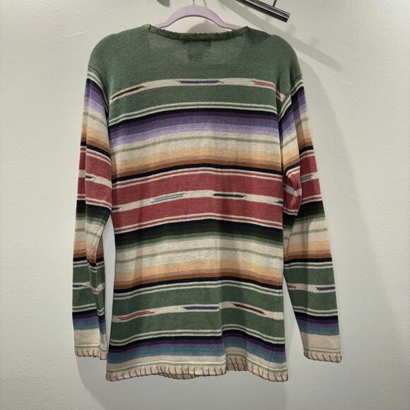 Ralph Lauren Country 90s Vintage Rare Western Aztec Southwest Sweater Cardigan - Picture 4 of 15